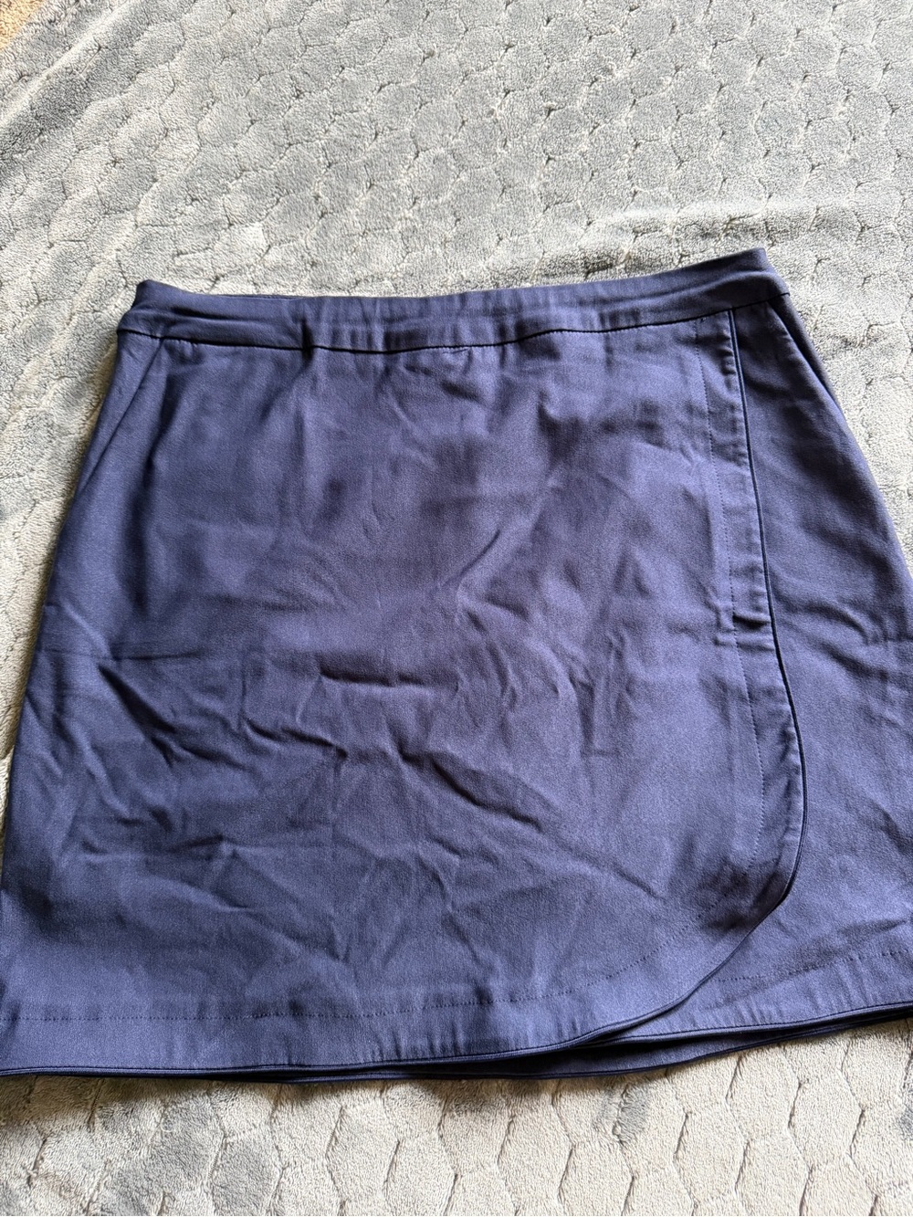 Tribal Deep Navy Wrap-Front Mini Skort